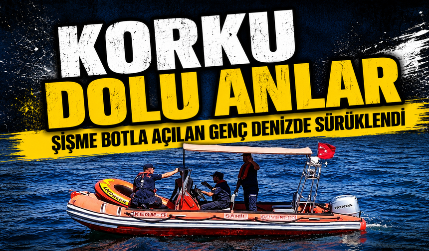 Şişme botuyla deniz açılan genç panikleyince sürüklenmeye başladı