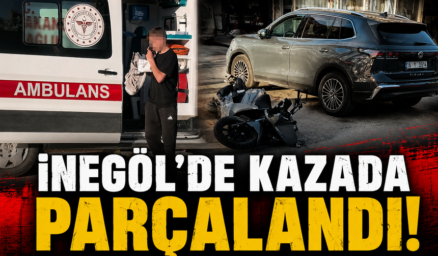 Bursa İnegöl'de motosiklet ile otomobil çarpıştı: 1 yaralı
