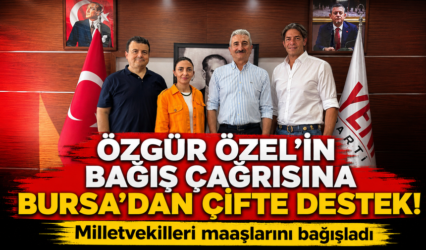 Bursa milletvekili Hasan Öztürk ve Nurhayat Altaca Kayışoğlu YENİ Parti’ye bir aylık maaşlarını bağışladı!