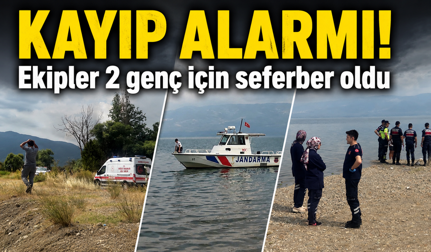 İznik Gölü'nde kayıp 2 genç için arama başlatıldı