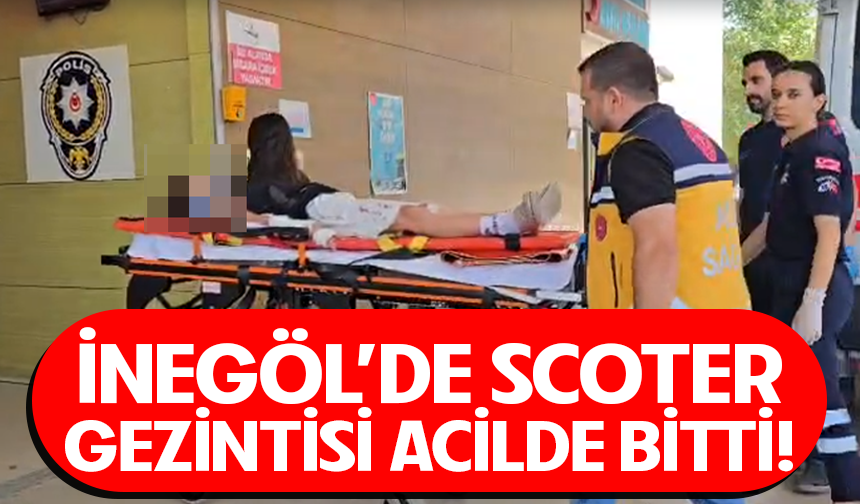 Bursa İnegöl'de scoter gezintisi acilde bitti