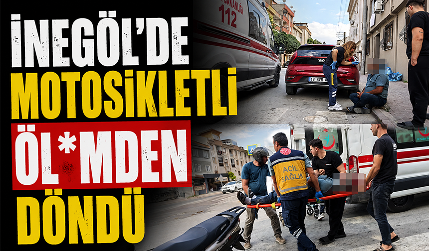 Bursa İnegöl'de otomobil ile motosiklet çarpıştı:1 yaralı