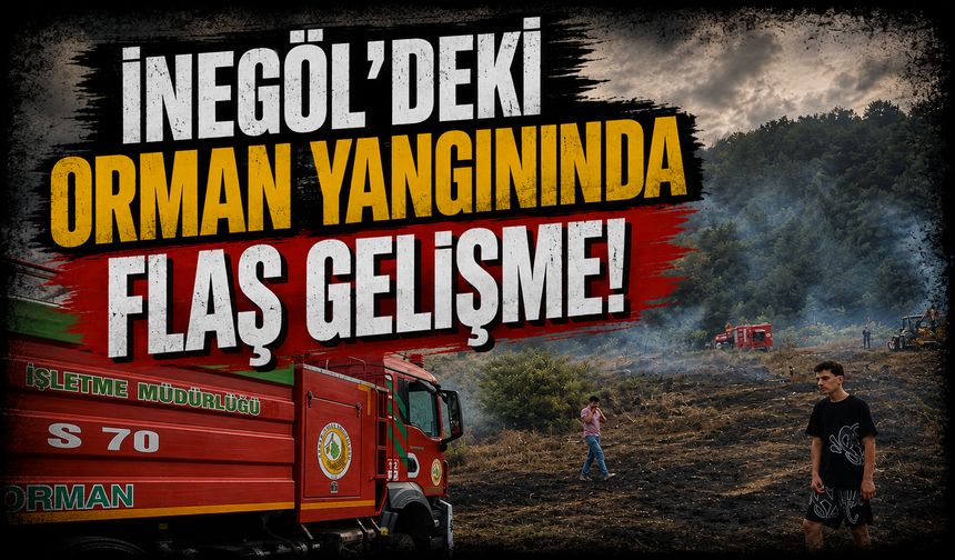 İnegöl'deki orman yangınında flaş gelişme!