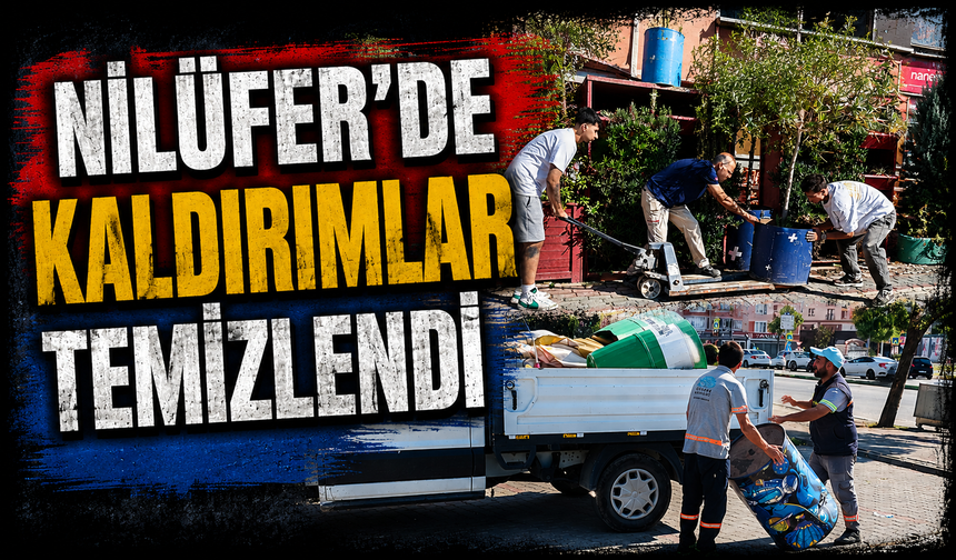 Nilüfer’de kaldırımlar temizlendi