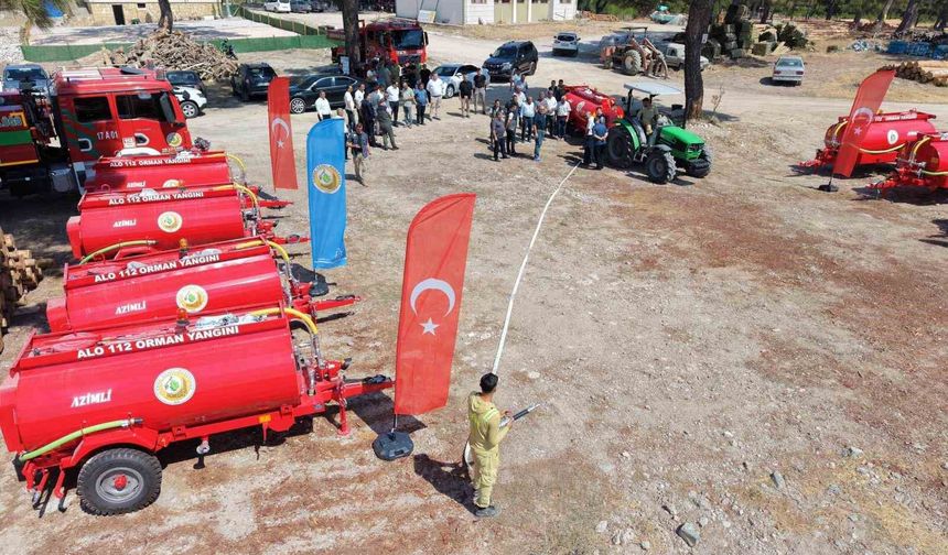 Ayvacık'ta 10 köye yangın söndürme tankeri alındı