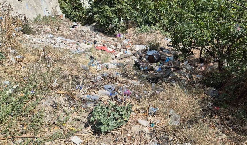 Okulun dibindeki metruk alan çöplüğe döndü