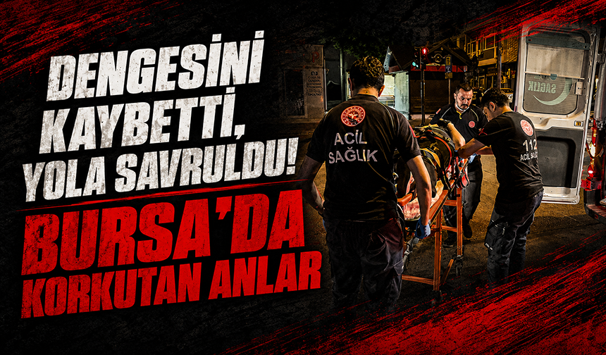 Bursa Osmangazi'de motosiklet devrildi: Kadın sürücü yaralandı
