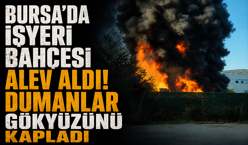 Bursa Nilüfer'de korkutan yangın...Gökyüzünü siyah duman kapladı