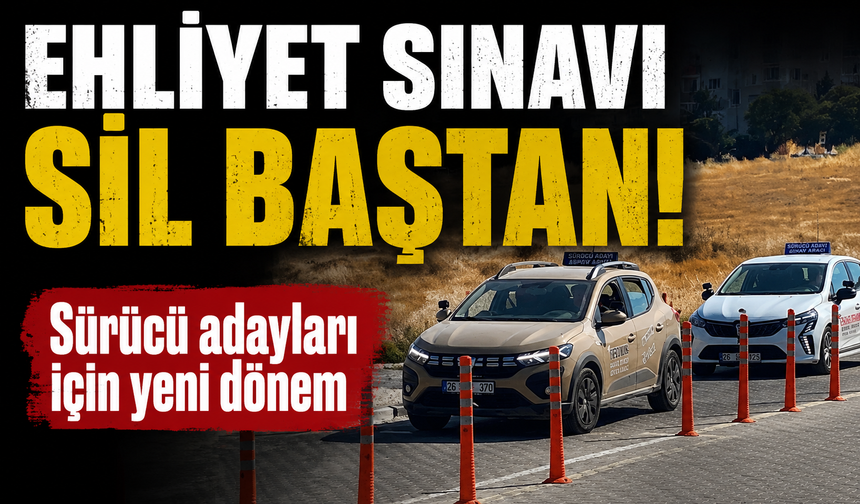 Ehliyet sınavlarında sabit parkur dönemine son