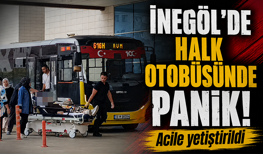 Bursa İnegöl’de halk otobüsünde yaşlı kadın bayıldı!