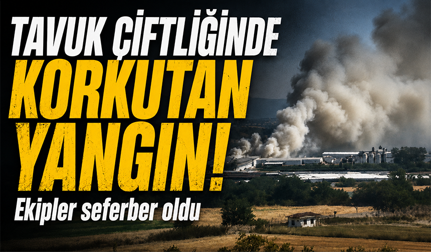 Bursa Mudanya'da tavuk çiftliğinde yangın