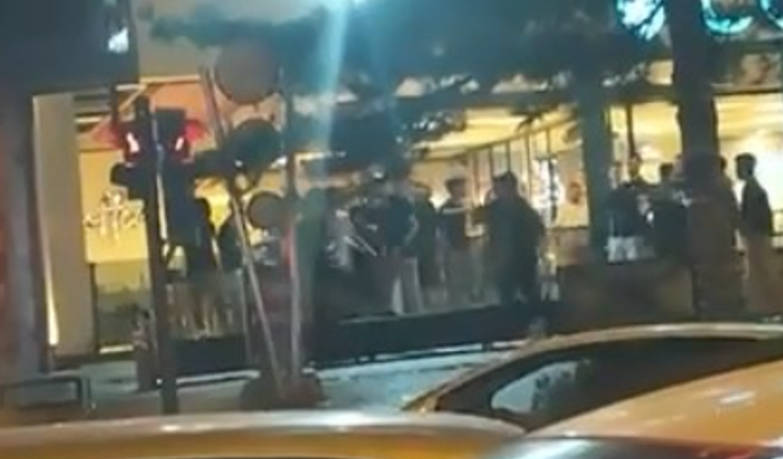 Bursa Nilüfer'de iki grup arası kavga kamerada