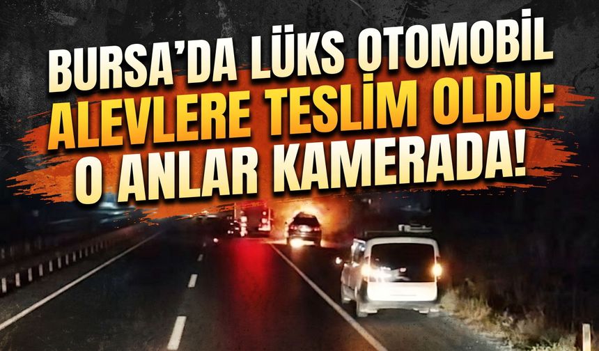 Bursa'da lüks otomobil alevlere teslim oldu: O anlar kamerada!