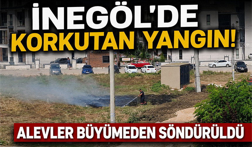 Bursa İnegöl’de korkutan yangın! Alevler büyümeden söndürüldü