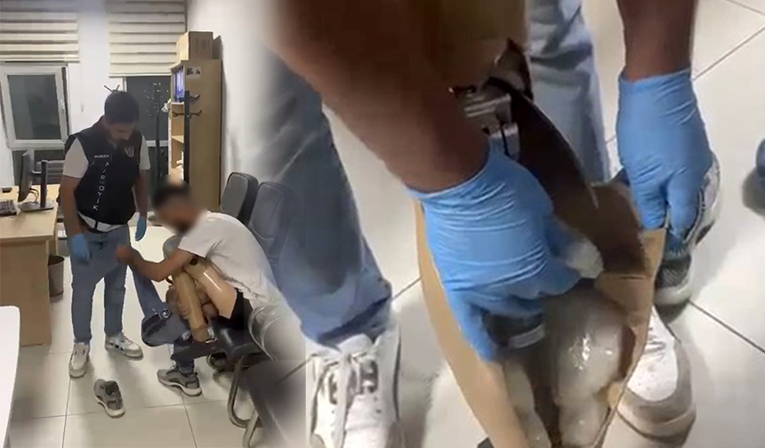 Bursa'da protez bacağından 830 gram metamfetamin uy*şturucu çıktı!