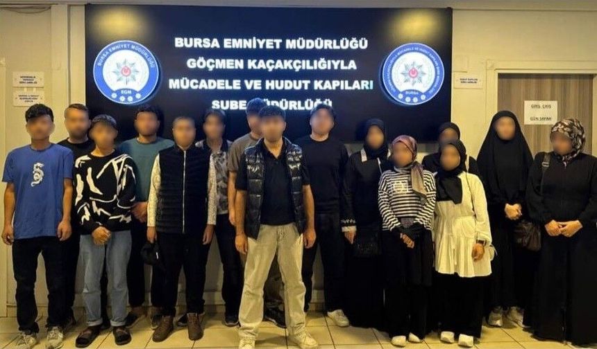 Bursa’da düzensiz göç operasyonu: 10 kaçak göçmen yakalandı