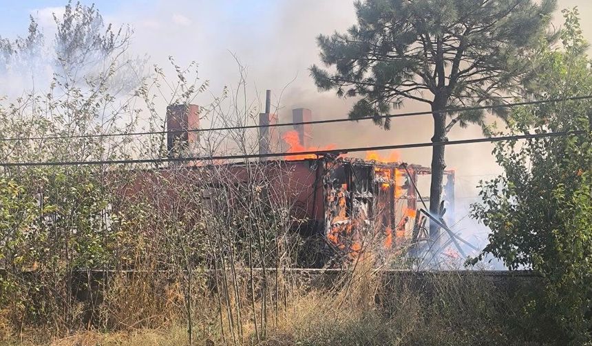 Tekirdağ'da korkutan yangın itfaiye ekipleri ve çiftçiyi harekete geçirdi