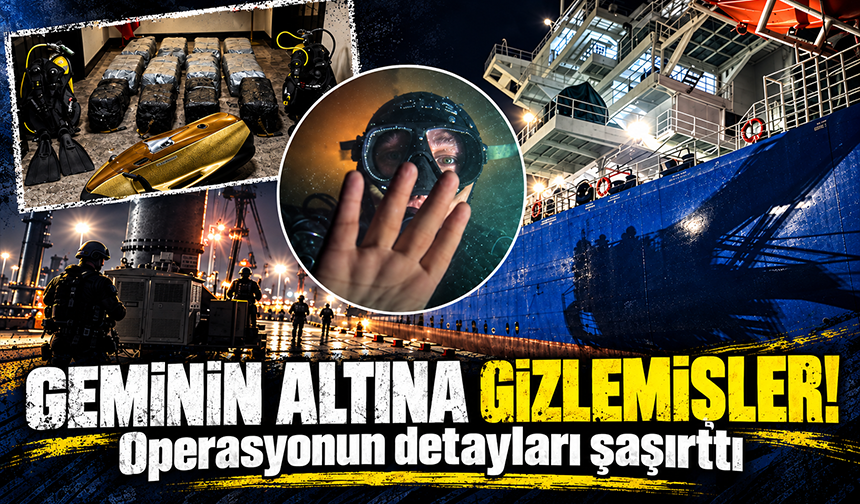 Gemide özel zula çıktı: Su altında 1,5 milyarlık kokain operasyonu 9 şüpheli yakalandı