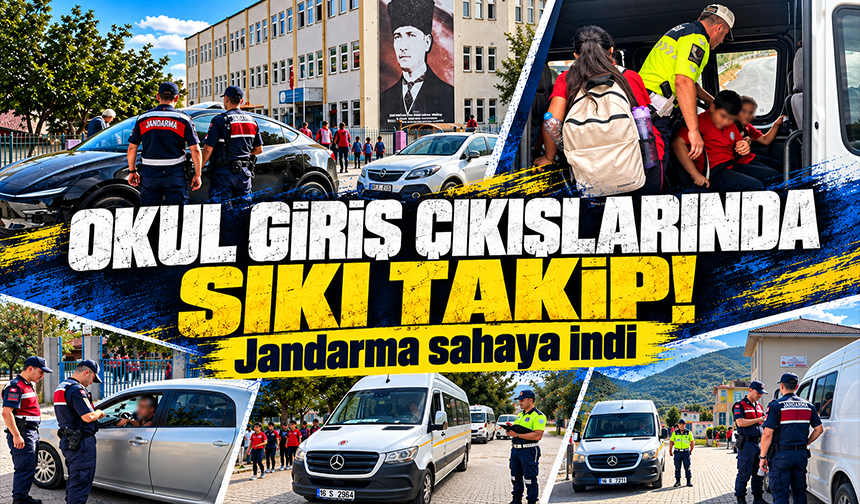 Bursa Gemlik'te jandarmadan okul çevrelerinde sıkı denetim