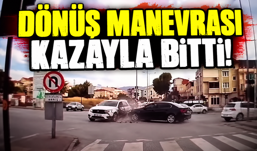 Bursa Osmangazi'de hatalı dönüş yapan otomobil kazaya neden oldu