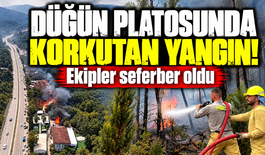 Bursa'da düğün platosunda yangın