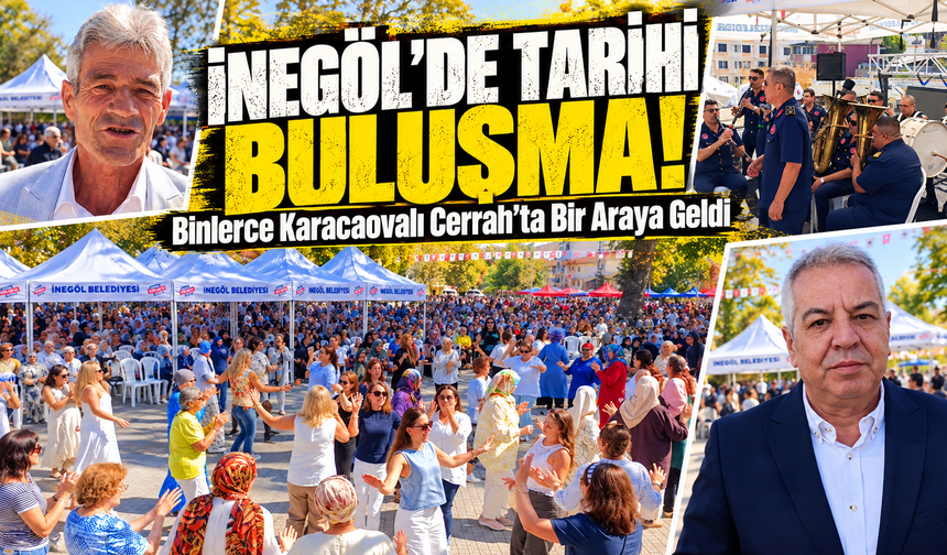 İnegöl’de Tarihi Buluşma!  Binlerce Karacaovalı Cerrah’ta Bir Araya Geldi