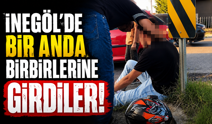 Bursa İnegöl'de otomobil ile motosiklet çarpıştı: 1 yaralı