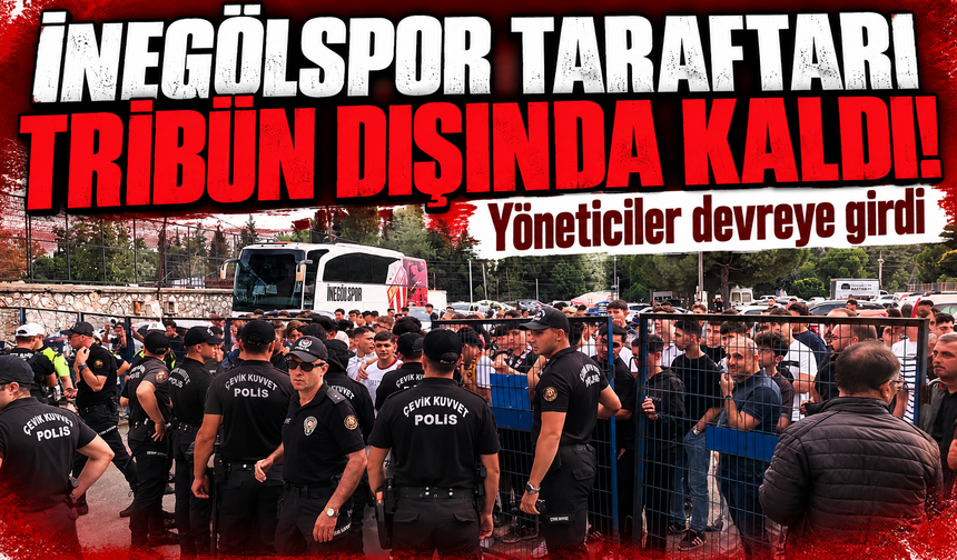 İnegölspor taraftarı tribün dışında kaldı! Yöneticiler devreye girdi