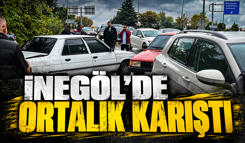 Bursa İnegöl'de ortalık karıştı