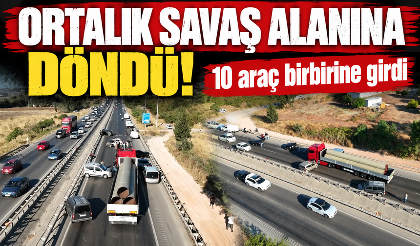 Bursa Nilüfer'de tırdan dökülen mazot ortalığı savaş alanına çevirdi
