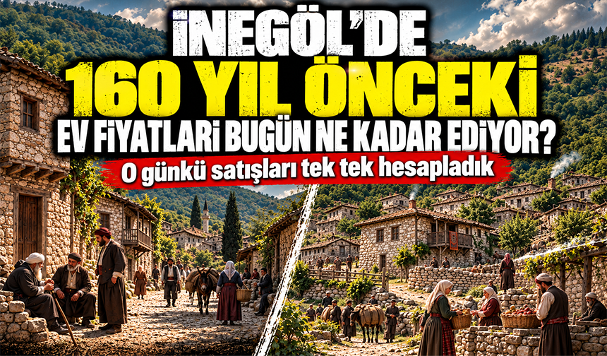 İnegöl'de 160 yıl önceki ev fiyatları bugün ne kadar ediyor? O günkü satışları tek tek hesapla
