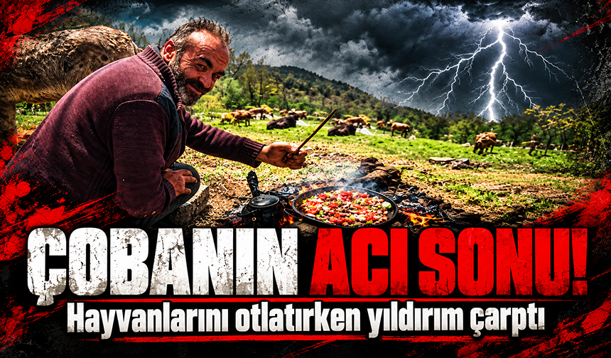 Yıldırım isabet eden çoban hayatını kaybetti