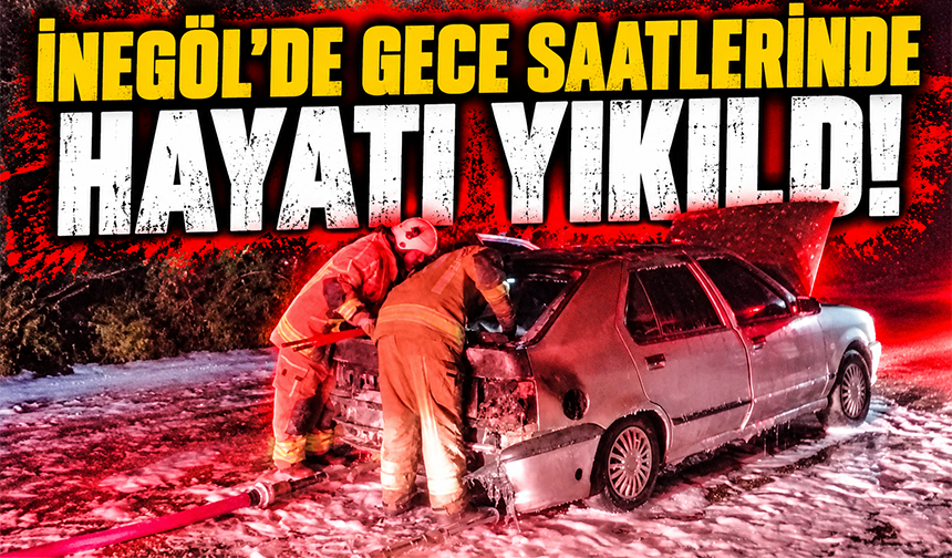Bursa İnegöl'de seyir halinde yangın çıktı