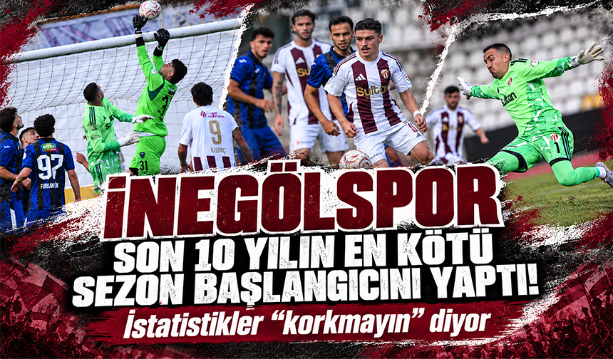 İnegölspor 10 yılın en kötü sezon başlangıcını yaptı: İstatistikler “korkmayın” diyor