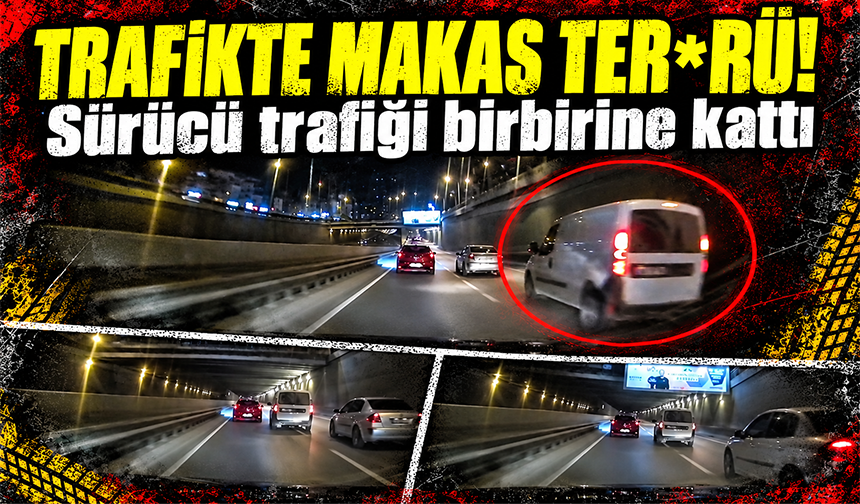Bursa'da makas atarak trafiği tehlikeye attı