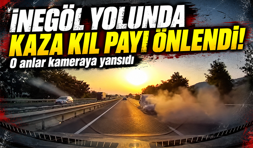 Bursa İnegöl'de lastiği patlayan minibüs kontrolden çıktı