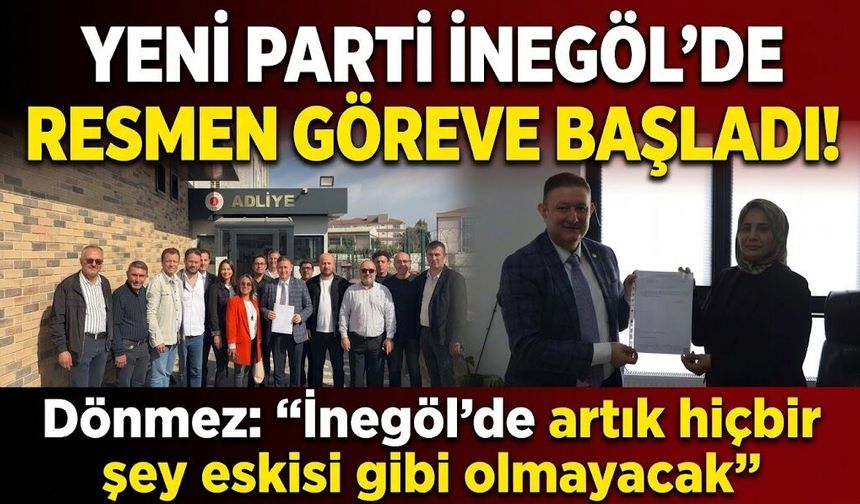 YENİ Parti İnegöl'de resmen göreve başladı! Dönmez: “İnegöl’de artık hiçbir şey eskisi gibi olmayacak”