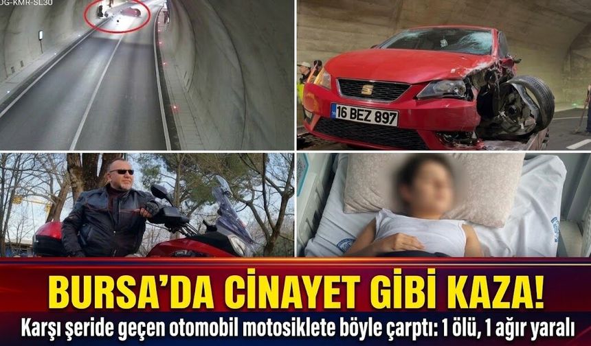 Bursa'da c*nayet gibi kaza! Karşı şeride geçen otomobil motosiklete böyle çarptı: 1 ölü, 1 ağır yaralı