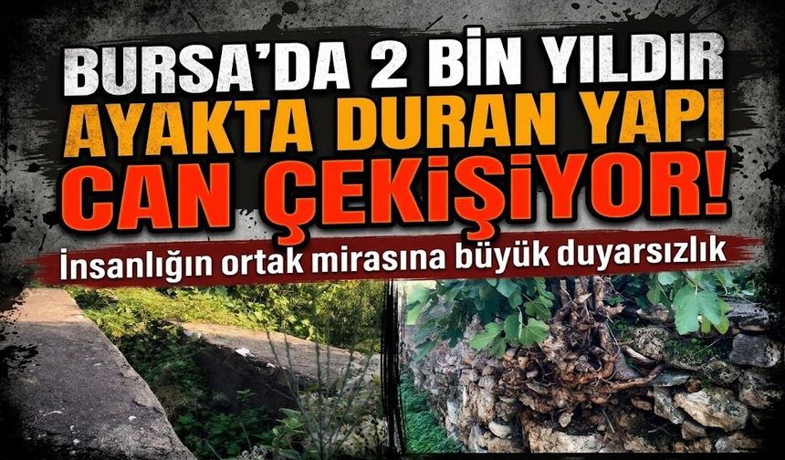 Bursa’da 2 bin yıldır ayakta duran yapı can çekişiyor! İnsanlığın ortak mirasına büyük duyarsızlık