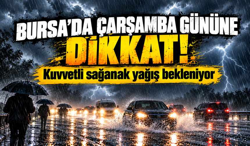 Meteoroloji'den Bursa'ya art arda uyarı geldi! Şiddetli yağış ve 80 kilometrelik fırtına geliyor