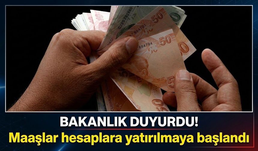 Bakanlık duyurdu! Maaşlar hesaplara yatırılmaya başlandı