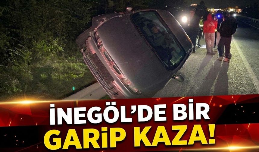 İnegöl'de bir garip kaza!