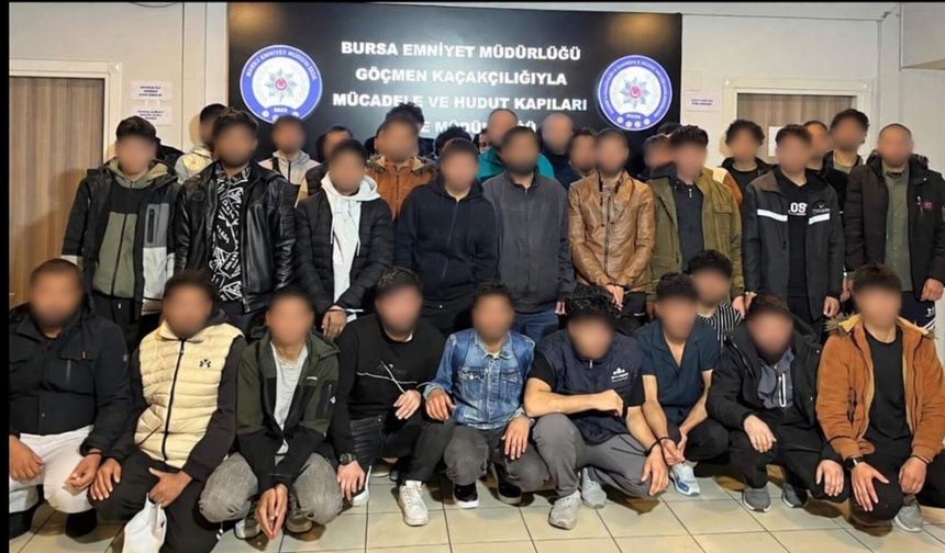 Bursa’da göçmen kaçakçılığı operasyonu: 11 şüpheli yakalandı