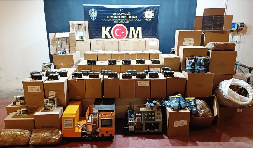Bursa'da kaçak sigara ve tütün operasyonu: 4 şüpheli yakalandı!