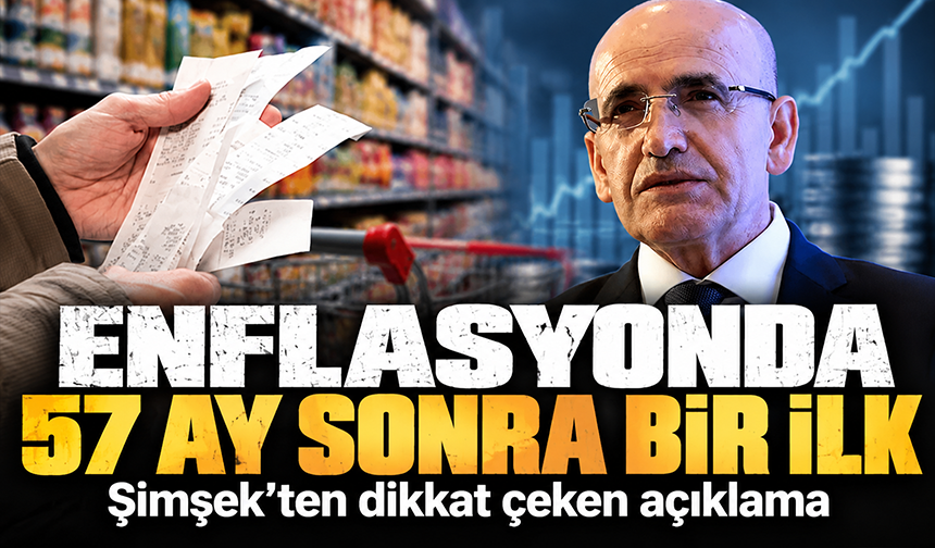 Bakan Mehmet Şimşek'ten 'enflasyon' mesajı: 57 ay sonra bir ilk yaşandı