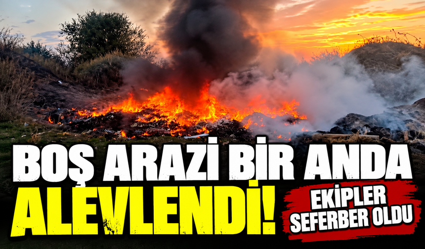 Bursa’da boş arazide çıkan yangın büyümeden söndürüldü