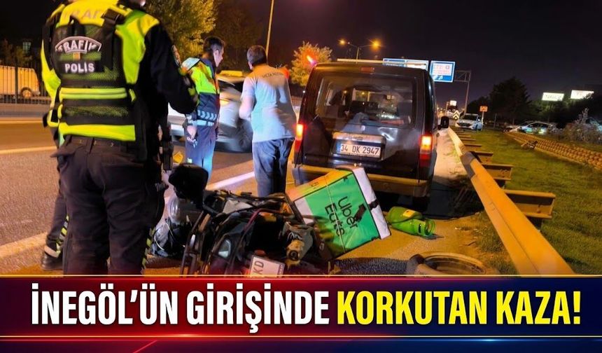İnegöl’ün girişinde korkutan kaza!