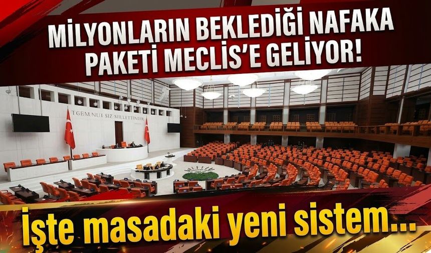 Milyonların beklediği nafaka paketi Meclis'e geliyor! İşte masadaki yeni sistem...