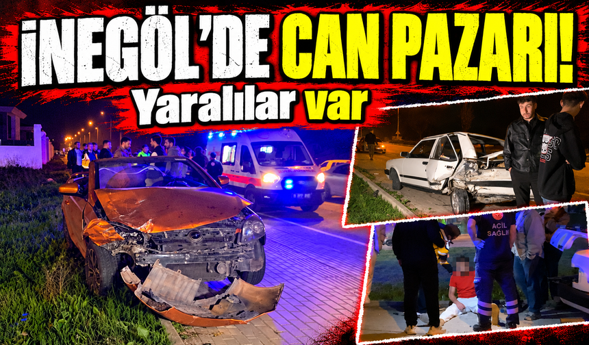 İnegöl’de İki Otomobil Çarpıştı: 3 Yaralı! Doğum Gününde Kaza Geçirdi
