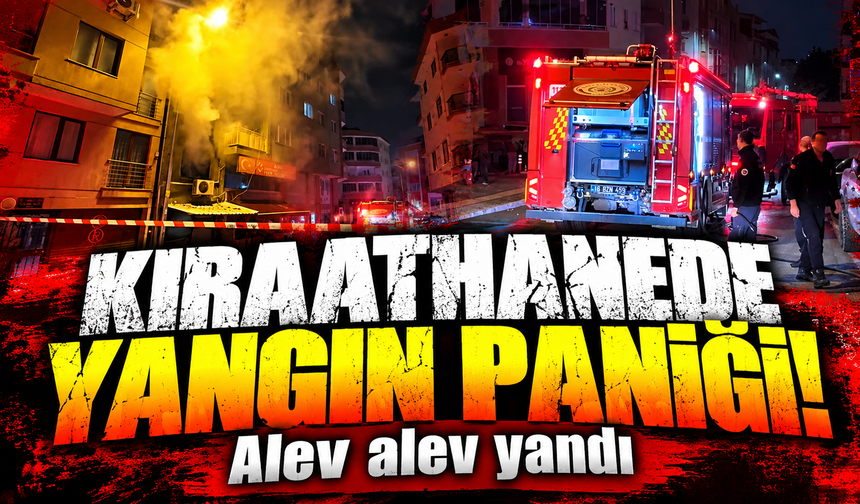 Bursa Nilüfer'de kıraathanede gece yarısı çıkan yangın korkuttu